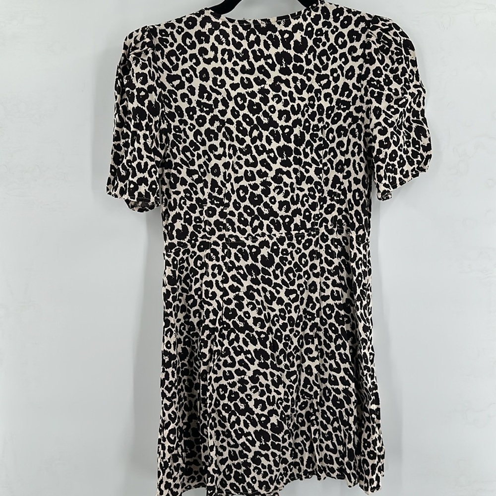 Something Navy Leopard Mini Dress Button Down Sho… - image 7